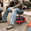 image:imageGoplus Rolling Garage Stool 1622 Adjustable Mechanic Stool with Universal Wheels Removable Magnetic Tool Tray 2 Thick Padded Cushion 330LBS Capacity Roller Creeper Seat Shop ChairRed
