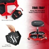 image:imageGoplus Rolling Garage Stool 1622 Adjustable Mechanic Stool with Universal Wheels Removable Magnetic Tool Tray 2 Thick Padded Cushion 330LBS Capacity Roller Creeper Seat Shop ChairRed