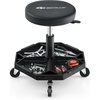 image:imageGoplus Rolling Garage Stool 1622 Adjustable Mechanic Stool with Universal Wheels Removable Magnetic Tool Tray 2 Thick Padded Cushion 330LBS Capacity Roller Creeper Seat Shop ChairBlack
