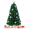 image:imageGoplus 4ft PreLit Fiber Optic Christmas Tree Artificial Xmas Full Tree with Colorful Snowflake LED Lights 125 Branch Tips Foldable Metal Base for Office Home Holiday DecorMulticolor