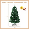 image:imageGoplus 4ft PreLit Fiber Optic Christmas Tree Artificial Xmas Full Tree with Colorful Snowflake LED Lights 125 Branch Tips Foldable Metal Base for Office Home Holiday DecorMulticolor