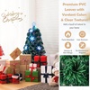 image:imageGoplus 4ft PreLit Fiber Optic Christmas Tree Artificial Xmas Full Tree with Colorful Snowflake LED Lights 125 Branch Tips Foldable Metal Base for Office Home Holiday DecorMulticolor