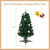 image:imageGoplus 4ft PreLit Fiber Optic Christmas Tree Artificial Xmas Full Tree with Colorful Snowflake LED Lights 125 Branch Tips Foldable Metal Base for Office Home Holiday DecorMulticolor