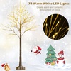image:imageGoplus 5ft Lighted Twig Birch Tree with 72 Warm White LED Fairy Lights PreLit Artificial Christmas Tree White Birch Tree Indoor Outdoor Home Thanksgiving Christmas Holiday Decoration5 FT