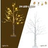 image:imageGoplus 5ft Lighted Twig Birch Tree with 72 Warm White LED Fairy Lights PreLit Artificial Christmas Tree White Birch Tree Indoor Outdoor Home Thanksgiving Christmas Holiday Decoration2 FT