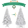 image:imageGoplus 5ft White Christmas Tree with Solid Metal Legs Perfect for Holiday Indoor and Outdoor DecorationWhite