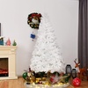 image:imageGoplus 5ft White Christmas Tree with Solid Metal Legs Perfect for Holiday Indoor and Outdoor DecorationWhite