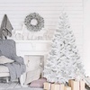 image:imageGoplus 5ft White Christmas Tree with Solid Metal Legs Perfect for Holiday Indoor and Outdoor DecorationWhite