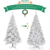 image:imageGoplus 5ft White Christmas Tree with Solid Metal Legs Perfect for Holiday Indoor and Outdoor DecorationWhite