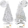 image:imageGoplus 5ft White Christmas Tree with Solid Metal Legs Perfect for Holiday Indoor and Outdoor DecorationWhite