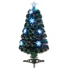 image:imageGoplus 4ft PreLit Fiber Optic Christmas Tree Artificial Xmas Full Tree with Colorful Snowflake LED Lights 125 Branch Tips Foldable Metal Base for Office Home Holiday DecorMulticolor