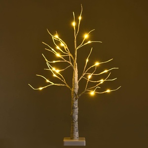 image:imageGoplus 5ft Lighted Twig Birch Tree with 72 Warm White LED Fairy Lights PreLit Artificial Christmas Tree White Birch Tree Indoor Outdoor Home Thanksgiving Christmas Holiday Decoration2 FT