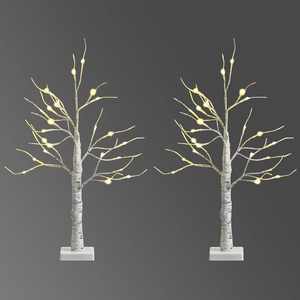 image:imageGoplus 5ft Lighted Twig Birch Tree with 72 Warm White LED Fairy Lights PreLit Artificial Christmas Tree White Birch Tree Indoor Outdoor Home Thanksgiving Christmas Holiday Decoration22 FT