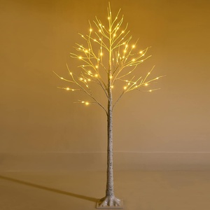 image:imageGoplus 5ft Lighted Twig Birch Tree with 72 Warm White LED Fairy Lights PreLit Artificial Christmas Tree White Birch Tree Indoor Outdoor Home Thanksgiving Christmas Holiday Decoration5 FT